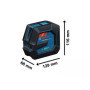 Laser lignes GLL 20-22 G - BOSCH - avec 4 piles 1,5V - trépied BT 150 - sacoche de transport - 0601065601 298,51 €