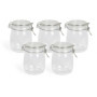 Set de 5 bocaux pour batch cooking - LIVOO - MEN400 - 750 ml - Verre borosciliate - Fermeture métallique