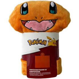 Plaid a capuche 3D - POKEMON - Salameche - 120 x 150 cm - Ultra doux - Coloré Plaid a capuche 3D - POKEMON - Salameche - 120 x 150 cm - Ultra doux - Coloré