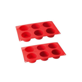Ensemble de 2 moules a muffins 6 empreintes - DR oeTKER - Flexxibel Love - 30 x 18 cm Ensemble de 2 moules a muffins 6 empreintes - DR oeTKER - Flexxibel Love - 30 x 18 cm