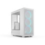 Boîtier PC - Fractal Design - FD-C-EPO1A-05 - Blanc - Verre trempé - Éclairage RGB - 3 ventilateurs inclus