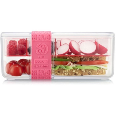 Lunch box compartimentée - BODUM - Topee - avec couverts - Bubblegum