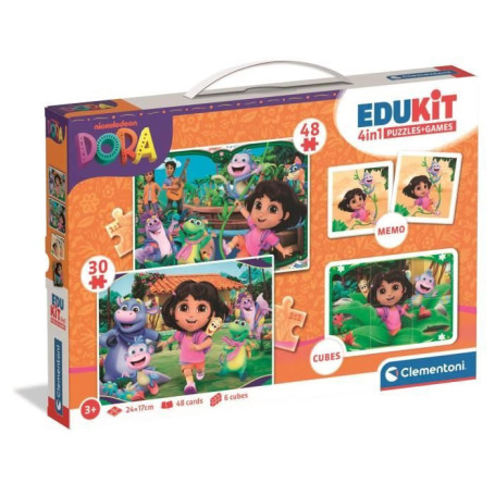 CLEMENTONI - Edukit 4 en 1 - Dora