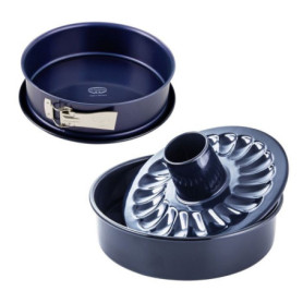 Moules à Gâteau Ronds Antiadhésifs – Lot De 2, Fond Amovible, Acier Carbone Qualité Alimentaire, Diamètre 16 Cm