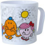 Lot vaisselle - FUN HOUSE - MONSIEUR MADAME - Assiette creuse Ø16 cm, gourde 350 ml, mug 350 ml et 2 peluches 12 cm