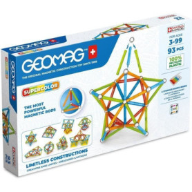 Jeu de construction magnétique - GEOMAG - Supercolor - 93 pieces - Magnétique - Des 3 ans Jeu de construction magnétique - GEOMAG - Supercolor - 93 pieces - Magnétique - Des 3 ans