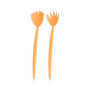 Ensemble de 2 bols 3 L et 4.9 L avec couverts a salade - BODUM - Topee - Bellini orange
