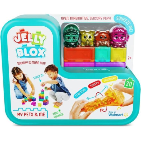 My Pets and Me - Jeu de construction - JELLY BLOX - GOLIATH - 20 blocs - 2 personnages - 2 animaux - Des 2 ans