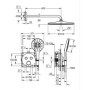 Ensemble de douche encastré - Tous les types de jets - Mitigeur thermostatique - GROHE - 34877000 - Gris