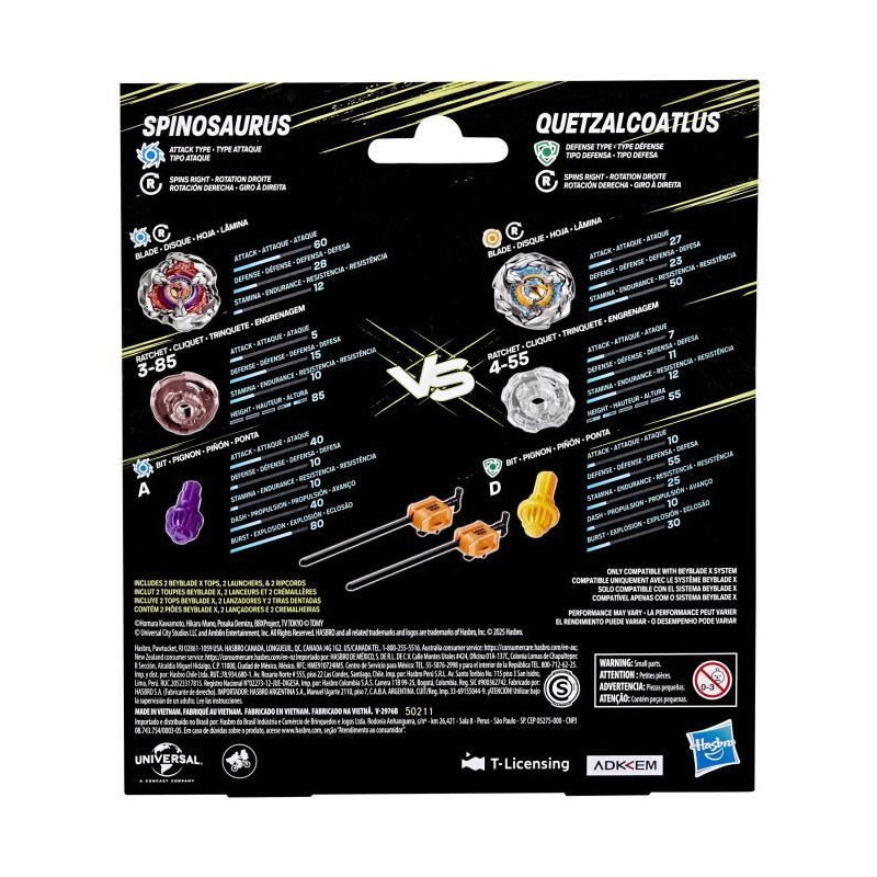 Beyblade X Jurassic World Spinosaurus Contre Quetzalcoatlus Isleden beyblade-x-jurassic-world-spinosaurus-contre-quetzalcoatlus-isleden
