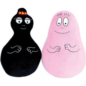 Lot de 2 peluches coussins - BARBAPAPA - JEMINI - Barbapapa et Barbamama - 40 cm Lot de 2 peluches coussins - BARBAPAPA - JEMINI - Barbapapa et Barbamama - 40 cm