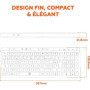 Clavier compact - Touches plates - MOBILITY LAB - KP450W - AZERTY - FR - Multi-connexions - Noir 55,79 €