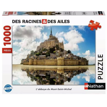 Puzzle 1000 pieces L'Abbaye du Mont Saint Michel, Des racines et des ailes, Nathan, Des 14 ans, 41170561 31,40 €