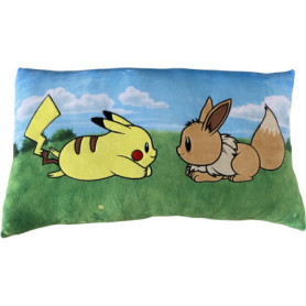 Coussin premium - POKEMON - Pikachu & Eevee - Microfibre - 60 cm Coussin premium - POKEMON - Pikachu & Eevee - Microfibre - 60 cm