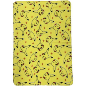 Plaid - POKEMON - Visages Pikachu - 100 x 140 cm Plaid - POKEMON - Visages Pikachu - 100 x 140 cm
