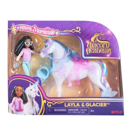 Figurines Layla + Glacier - 5 accessoires inclus - des 4 ans - L'École des Licornes