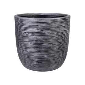 Pot de fleur - STRATA - L - Rond - Amalfi - Ø 42.5cm x 40cm H - Couleur Etain Pot de fleur - STRATA - L - Rond - Amalfi - Ø 42.5cm x 40cm H - Couleur Etain