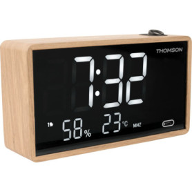 Radio réveil avec projection - THOMSON - Bois Radio réveil avec projection - THOMSON - Bois