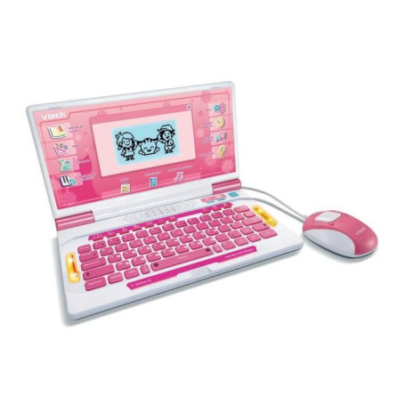 VTECH - GENIUS XL ORDI ÉDUCATIF BILINGUE ROSE - Rose