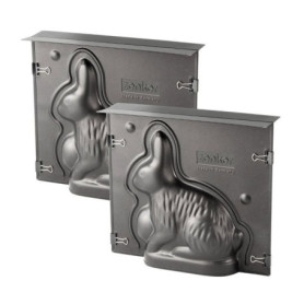 Lot de 2 moules a gâteaux 3D - ZENKER - Forme de lapin de Pâques - 600 ml Lot de 2 moules a gâteaux 3D - ZENKER - Forme de lapin de Pâques - 600 ml
