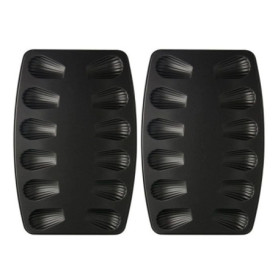Lot de 2 moules a madeleines 12 empreintes - ZENKER - Spécial Countries Lot de 2 moules a madeleines 12 empreintes - ZENKER - Spécial Countries