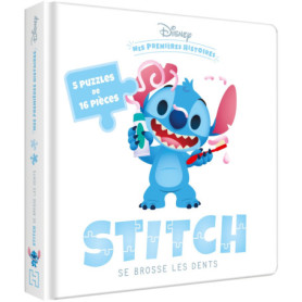 DISNEY BABY - Mes Premières Histoires - Stitch se brosse les dents - 5 grands puzzles 16 pc DISNEY BABY - Mes Premières Histoires - Stitch se brosse les dents - 5 grands puzzles 16 pc