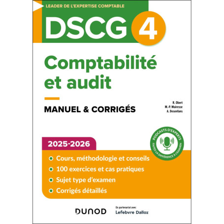 DSCG 4 - Comptabilité et audit - Manuel 2025-2026