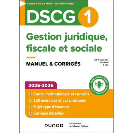 DSCG1 - Gestion juridique, fiscale et sociale - Manuel 2025-2026