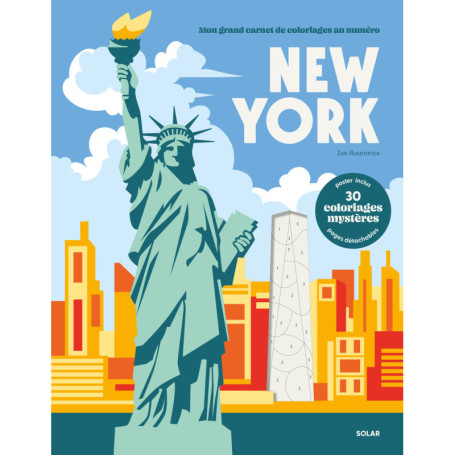 Mon grand carnet de coloriages au numéro - New York