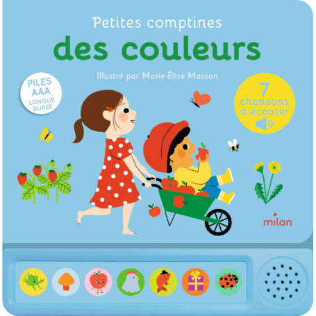 Contes et comptines à écouter - Petites comptines des couleurs - LIVRE SONORE - Dès 1 an