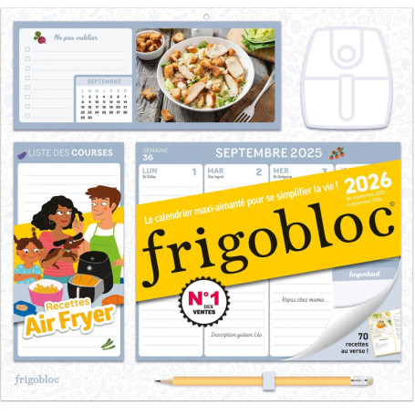 Frigobloc Hebdomadaire 2026 Air Fryer (de sept. 2025 à déc. 2026)