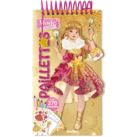 Carnet créatif Mode Academy Paillettes (avec un bracelet)