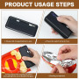 FORMIZON Machine de Scellage, 3 Modes Mini Scelleur, 2 en 1 Scelleuse de Sacs, avec Cutter et Aimant, Rechargeable Soudeuse Sacs