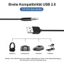 Coomoors Câble de synchronisation de données et chargement USB 2.0 pour lecteur Mp3 Mp4, voiture, enregistreur vidéo et haut-par