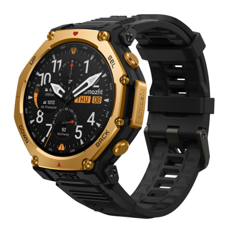 Amazfit T-Rex 3 Pro Montre Connectée Outdoor 48 mm, Écran AMOLED en Saphir, Lunette en Titane, GPS Double Bande, Cartes Hors Lig