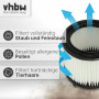vhbw Filtre à cartouche compatible avec Bosch UniversalVac 15 aspirateur à sec ou humide - Filtre plissé, papier/plastique, blan