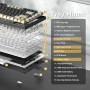 YUNZII RT80 Rapid Trigger Hall Effect Magnetic Switch Clavier De Jeu,75% RGB Mécanique BT/2.4Ghz/Wired,Mount Hot Swap Adjustable