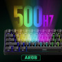 MONSGEEK Clavier Gaming FUN60 Pro à déclenchement Rapide, Switch magnétique 8k SP, Clavier HE, Filaire, Noir translucide à 60% (
