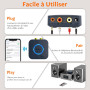 1Mii B06HD Récepteur Audio Bluetooth 5.1, Adaptateur Bluetooth pour HiFi Système Stéréo Domestique, avec aptX HD Faible Latence 