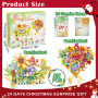 YeahBoom 2025 Calendrier de l'Avent,897 PCS,24 Fleurs en Briques,Idée Cadeau de Noël,Calendrier de Compte à Rebours de Noël Bouq