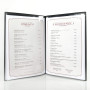 DAG STYLE Porte-Menu Ligne Risto, Format A5, Couleur Noir, fabriqué en Italie, pour Feuilles 21x14,8cm