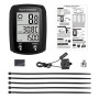 LANAFAY Compteur Velo sans Fil avec 20 Fonctions Étanche, IPX6 Étanche Compteur Kilométrique Vélo avec Écran LCD Rétroéclairé, F