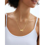 Chriscoco 3Pcs Collier Femme Or Collier Initiale Colliers Personnalisé Prénom Acier Inoxydable Colliers Lettre Chaîne Coeur Chai