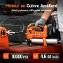 TaskStar Pompe à Graisse électrique: Pompe a Graisse Améliorée avec Contrôle Automatique du Volume de Graisse, 2 Batteries, 3 Co