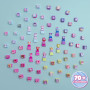 Goliath - CLICKEEZ Keyboard MegaPack - 1 Clavier + 15 Touches Keycaps Cliquables Kawaii + 1 Porte Clés - Keycaps à Clipser - 70 
