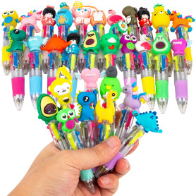leyun Pack de 30 Stylos 4 Couleurs pour Enfants - Idéal pour Pochette Cadeau Anniversaire Enfant & Souvenirs