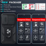 LeYi Coque Samsung Galaxy A55 5G 2*Verre Trempé+Anneau Support, Full Protection Caméra PC Dur Anti-Chut Renforcée Armor Housse E