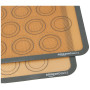 Amazon Basics Lot de 2 Rectangulaire Silicone Tapis de cuisson pour macarons, Beige,gris, 41.9L x 29.5l cm
