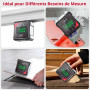 XUNTOP 4 * 90° Inclinomètre Numérique Rechargeable avec Écran LCD IP54 Mesureur d'Angle Digital avec 4 Faces Magnétiques Niveau 