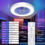 Peasur RGB Ventilateur de plafond avec Lumière et Telecommande, 3000K/4000K/6500K & Dimmable, 6 vitesses, minuterie, mode vent n
